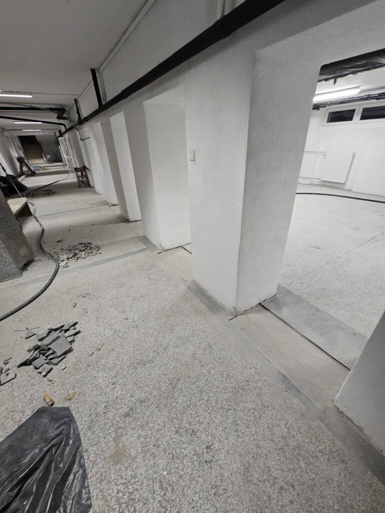 Renovácia terrazzo podlahy na Gymnáziu Alberta Einsteina v Bratislave